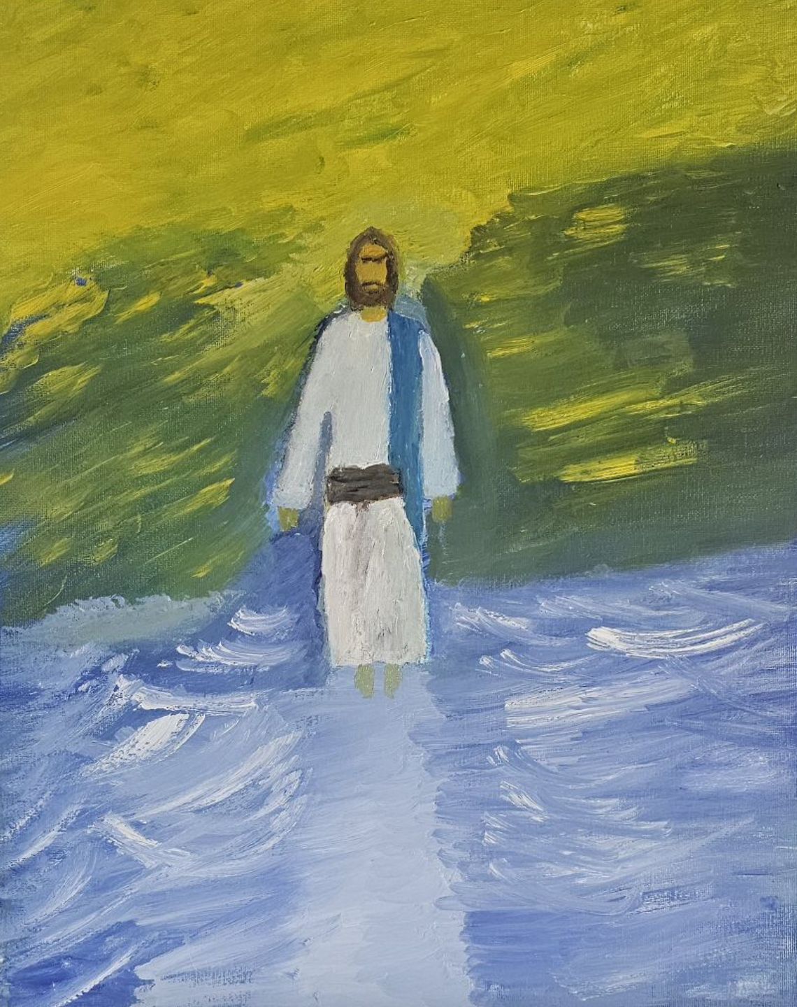 Jesus Christ, Oil, artist: R. P. Siepak, produced: April 2025, acquired by: Rafal, location: Poland, as: Reserved/Not for Sale, size: 40x50 cm