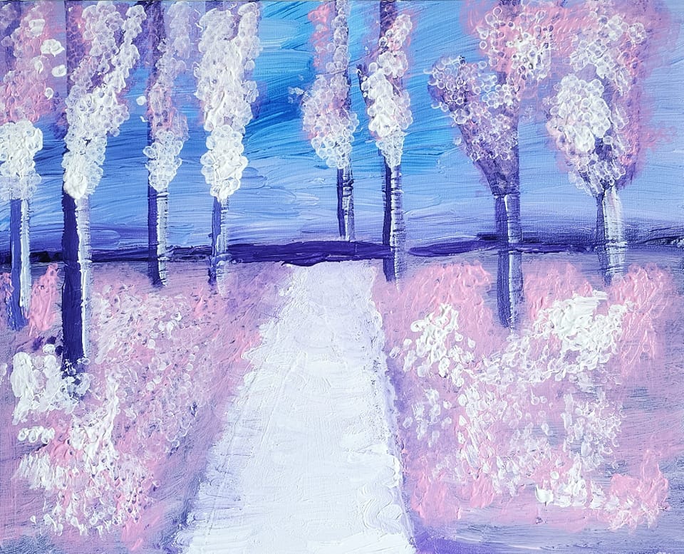 Gone with the Wind, Acrylic, artist: R. P. Siepak, produced: June 2024, acquired by: Klara, location: Poland, as: Gift, size: 50x40 cm
