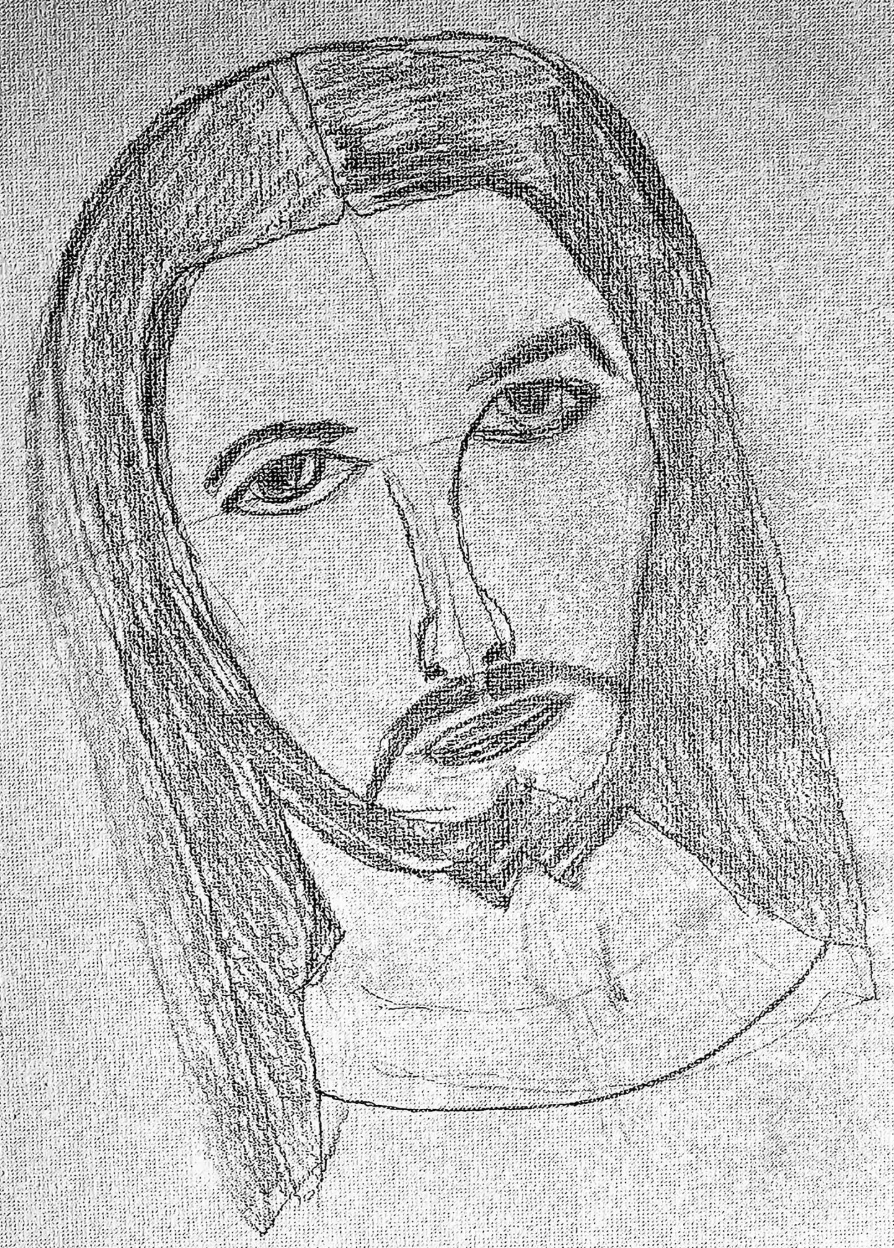 Jesus Christ - Drawing, Drawing, artist: R. P. Siepak, produced: June 2024, as: Reserved/Not for Sale, size: 40x50 cm