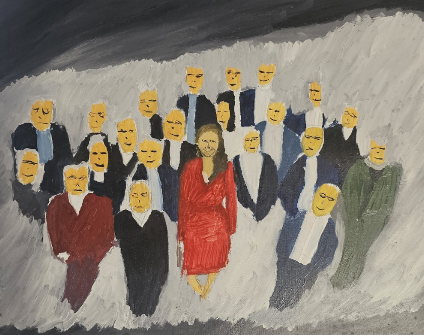 Love me Back, Oil, artist: R. P. Siepak, produced: January 2020, as: Available for Acquiry, size: 50x40 cm, inspired by: Miss Klimczak