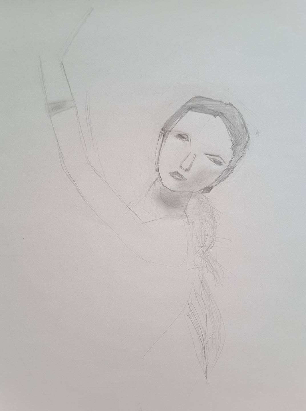 Joanna - Beauty and the Beast..., Drawing, artist: R. P. Siepak, produced: December 2017, acquired by: Rafal, location: Poland, as: Reserved/Not for Sale, size: 40x50 cm, inspired by: Joanna and David Haskell