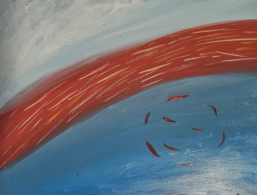 Buddha Smile, Oil, artist: R. P. Siepak, produced: December 2017, acquired by: Anna, location: Poland, as: Gift, size: 50x40 cm