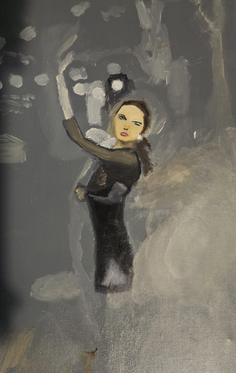 Pocahontas, Oil, artist: R. P. Siepak, produced: December 2017, as: Available for Acquiry, size: 40x30 cm, inspired by: Joanna Klimczak and David Haskell